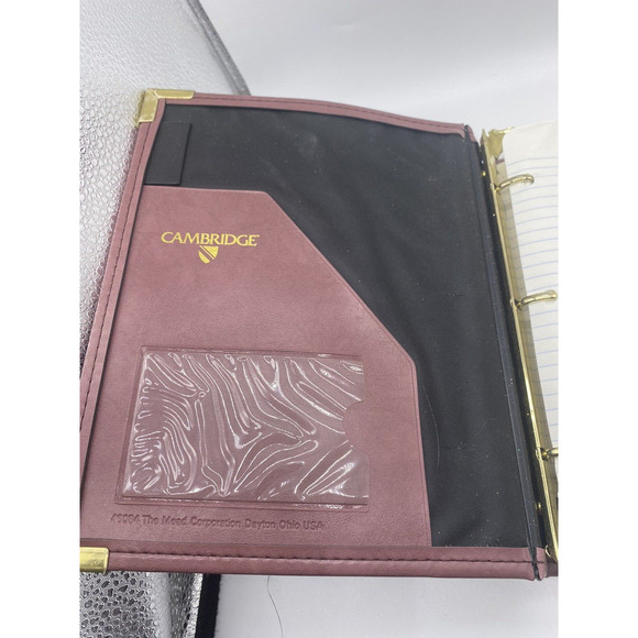 Vintage Cambridge Organizer 3 Ring Binder Vegan Leather Pink Organizer Journal - Picture 8 of 12